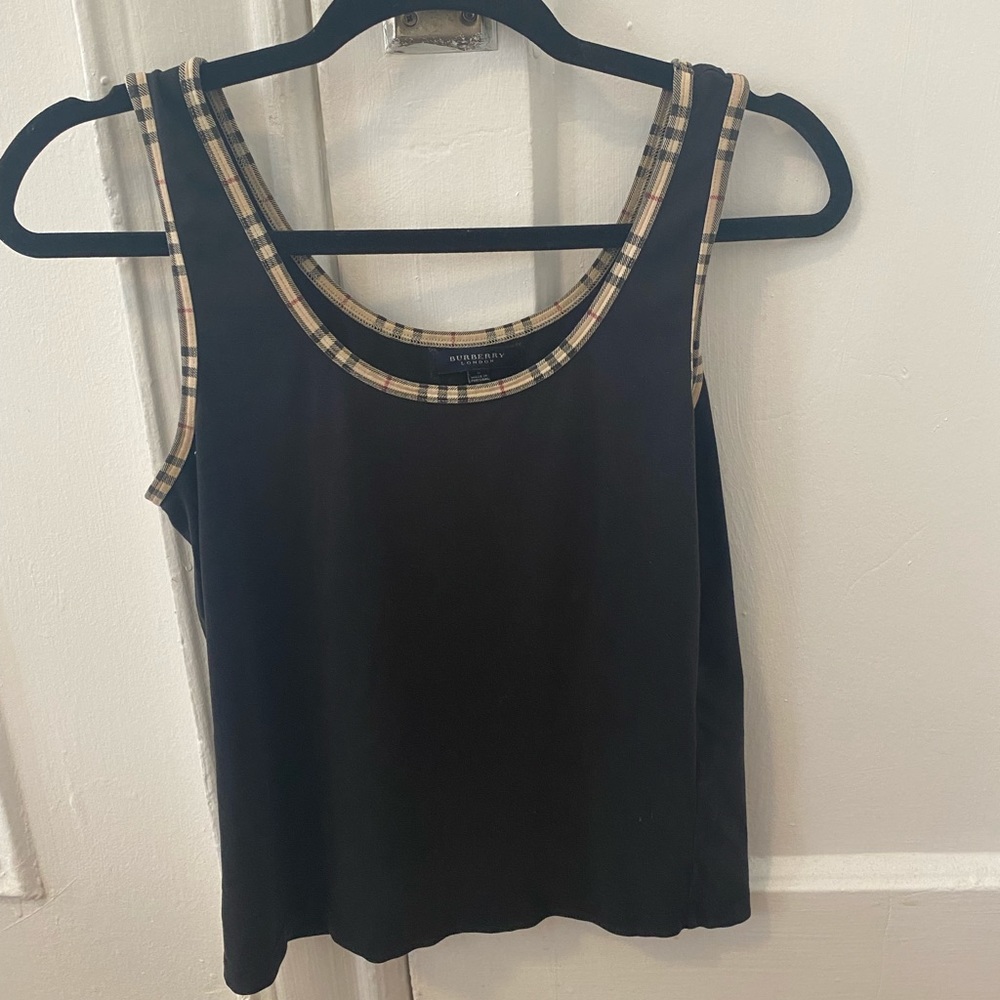 Burberry navy knit tank top size Small